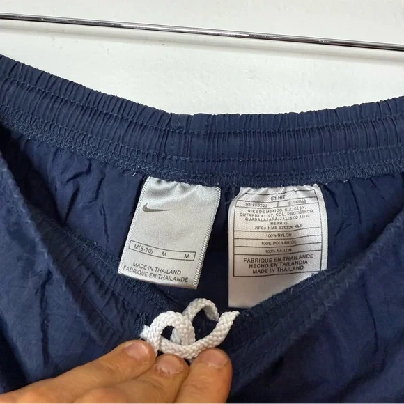 Vintage Nike Grey Tag Nylon Track Shorts in navy size medium - Picture 4 of 7